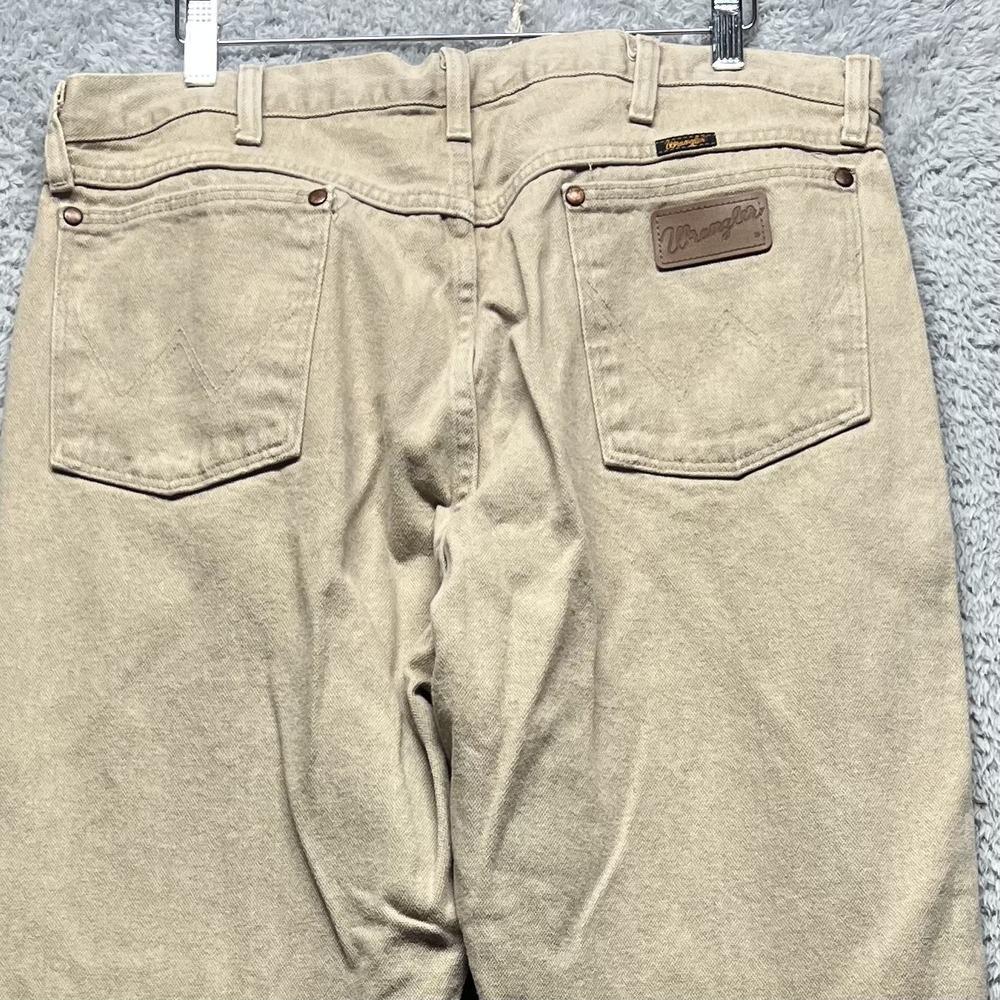 Wrangler Cowboy Cut Jeans‎ Mens 38x32 Khaki Original Fit Straight Leg Western